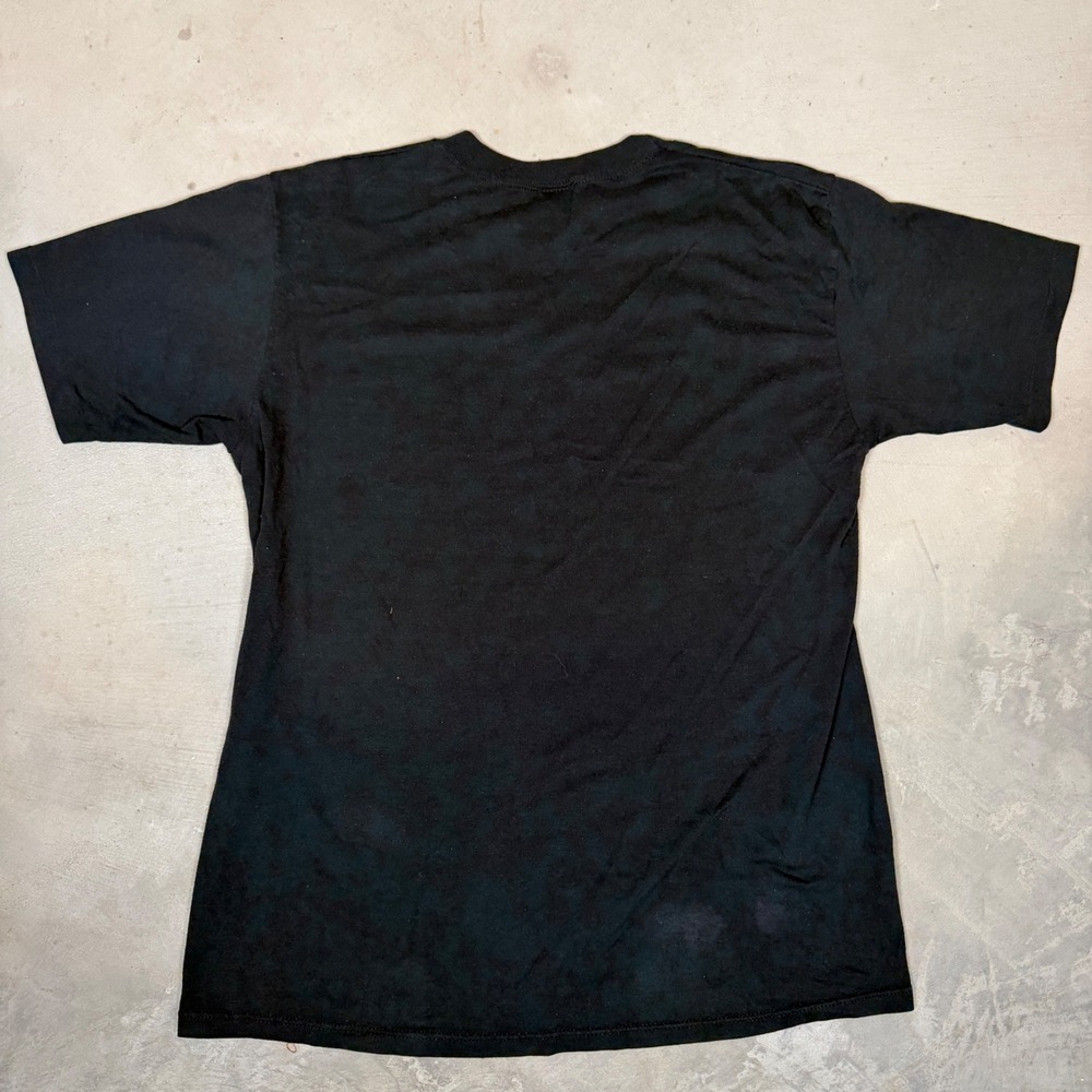 Vintage 1989 Jerzees Rattlesnake Desert Graphic T-Shirt Black Medium 80s USA - Picture 8 of 8